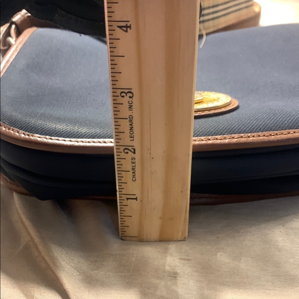 Vintage Burberrys of London Navy and Brown Crossbody Bag - Picture 5 of 11